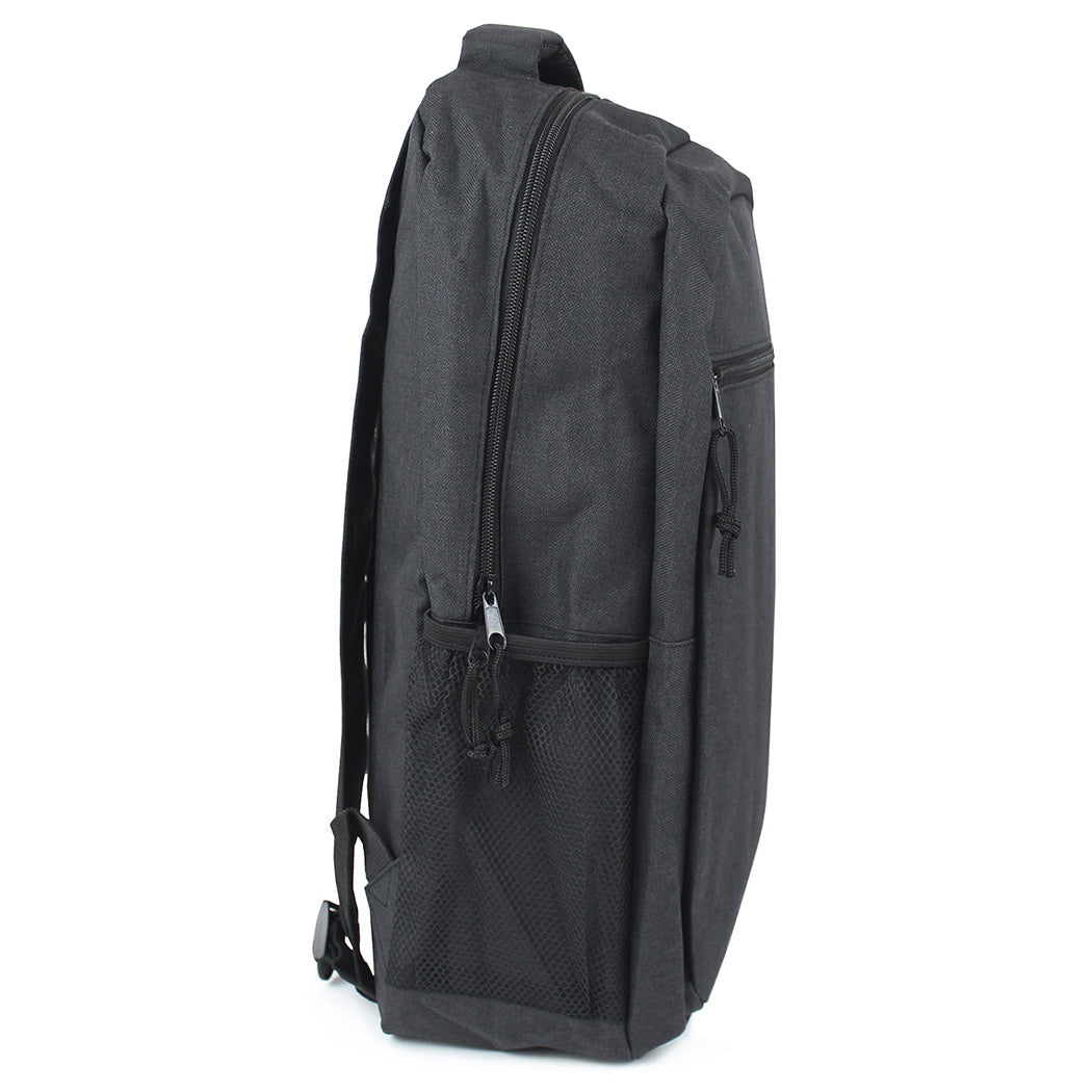 black backpack laptop lightweight unisex daypack travel office