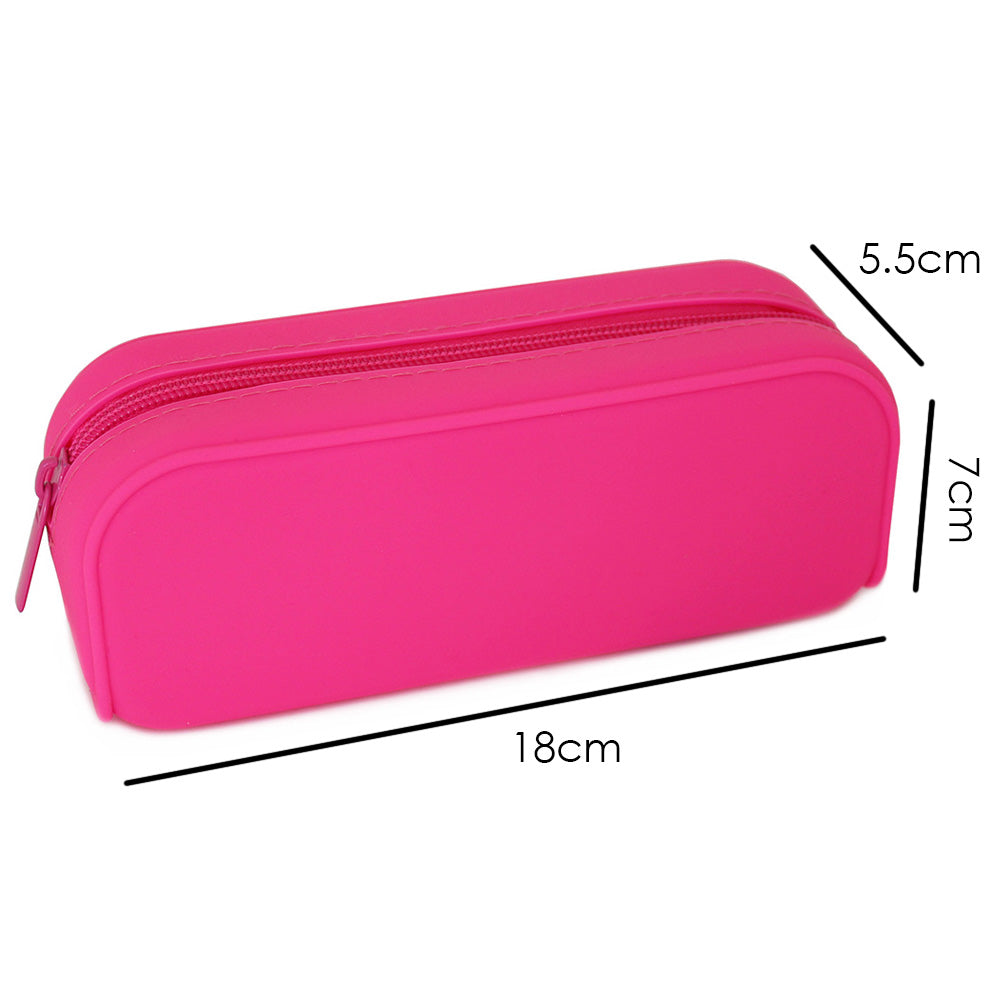 Silicone pencil case pink back to school boys girls teenagers