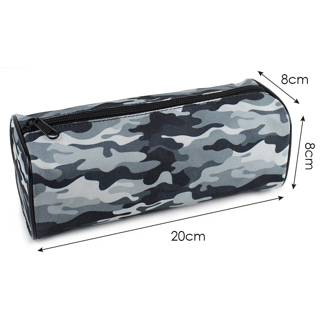 grey camouflage camo pencil case teenagers boys girls