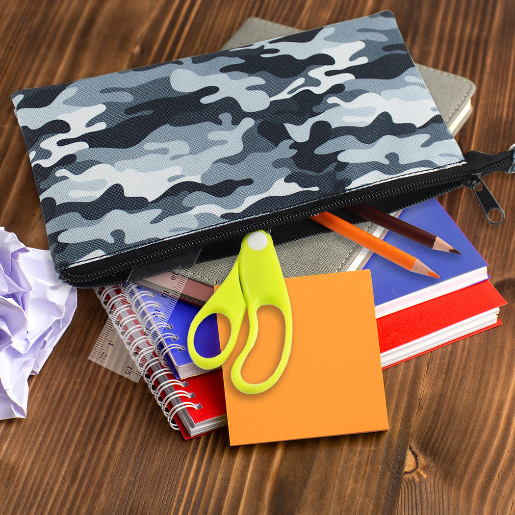 Flat Grey Camo Pencil Case Boys Teenagers Pencil Cases Girls