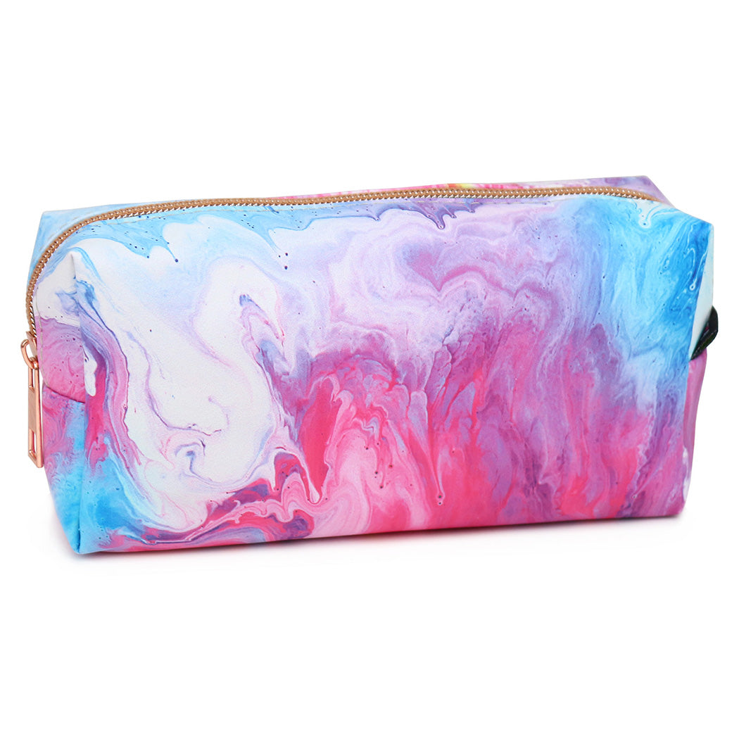 pink marble pencil case girls women makeup bag cosmetics case