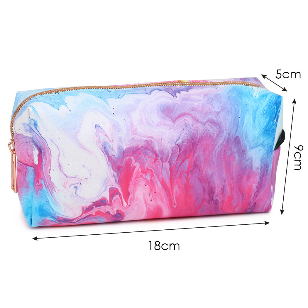 pink marble pencil case girls women makeup bag cosmetics case