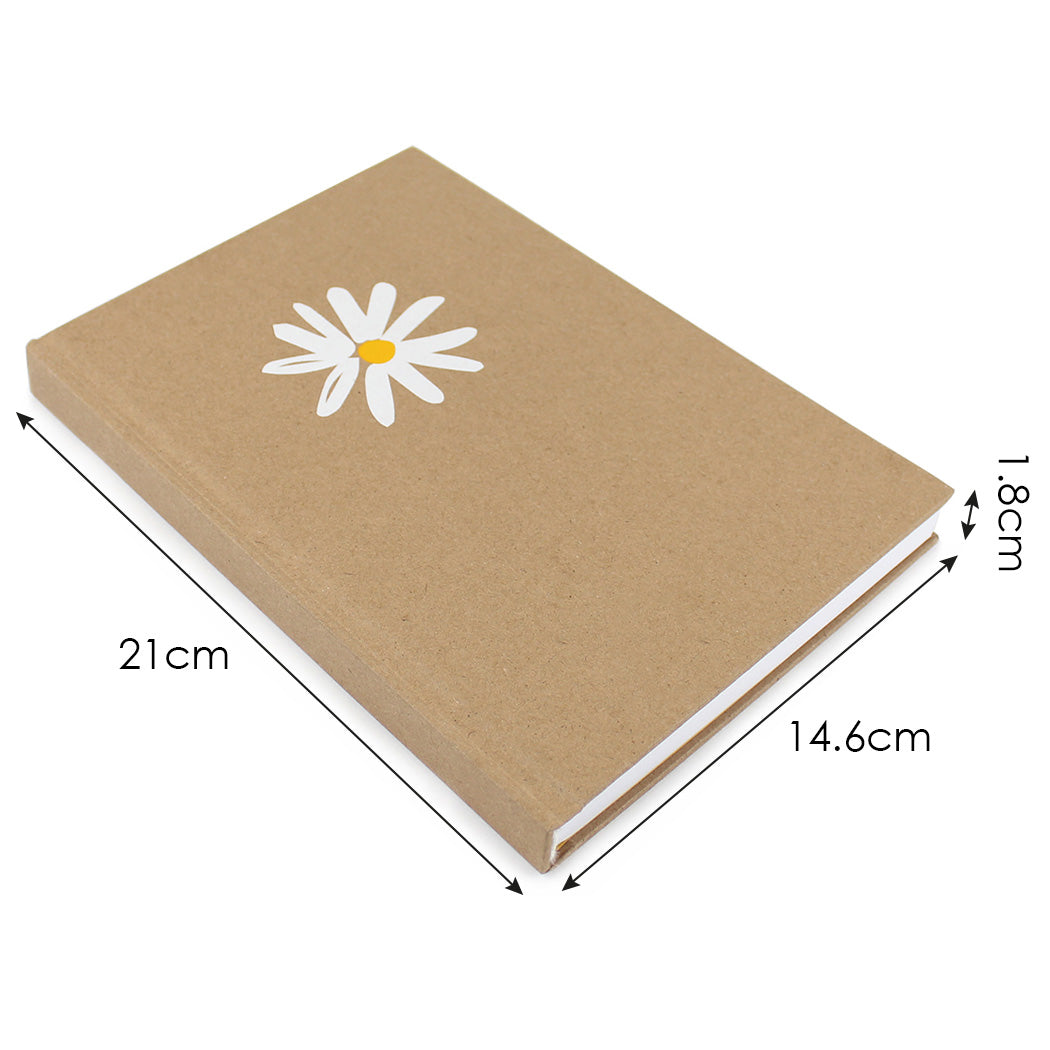 a5 notebook kraft hardback cover daisy girls women