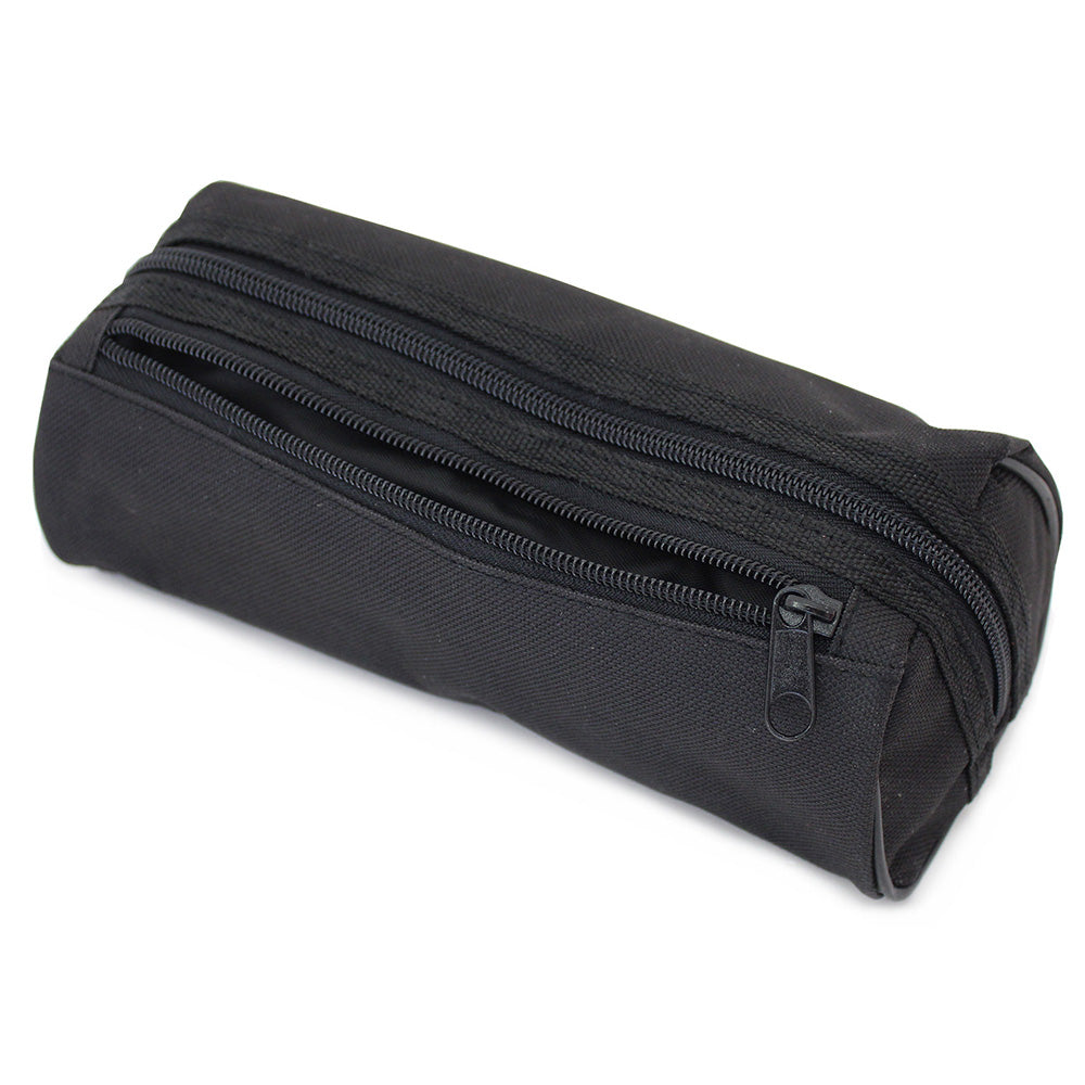 Black Pencil Case 2 Black Zips Boys Girls