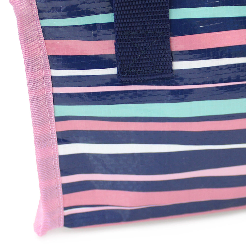 stripes lunch bag insulated food storage cool bag