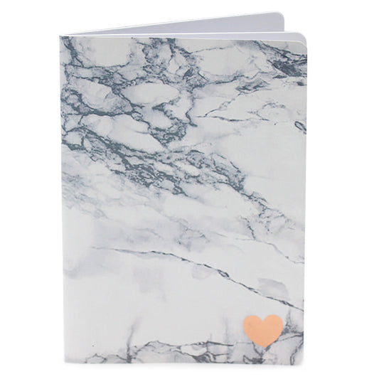 B5 white marble notebook soft cover journal