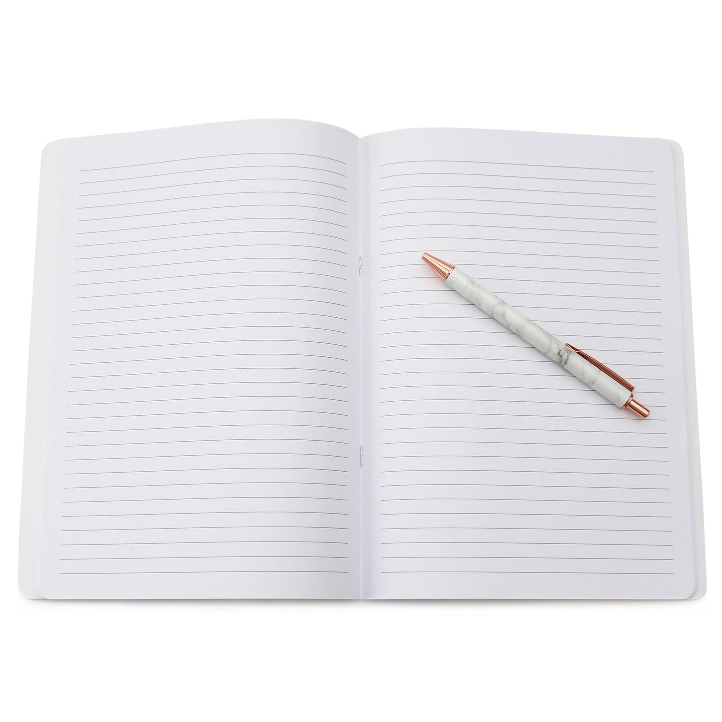 3x white marble notebooks girls teens student notepad stationery