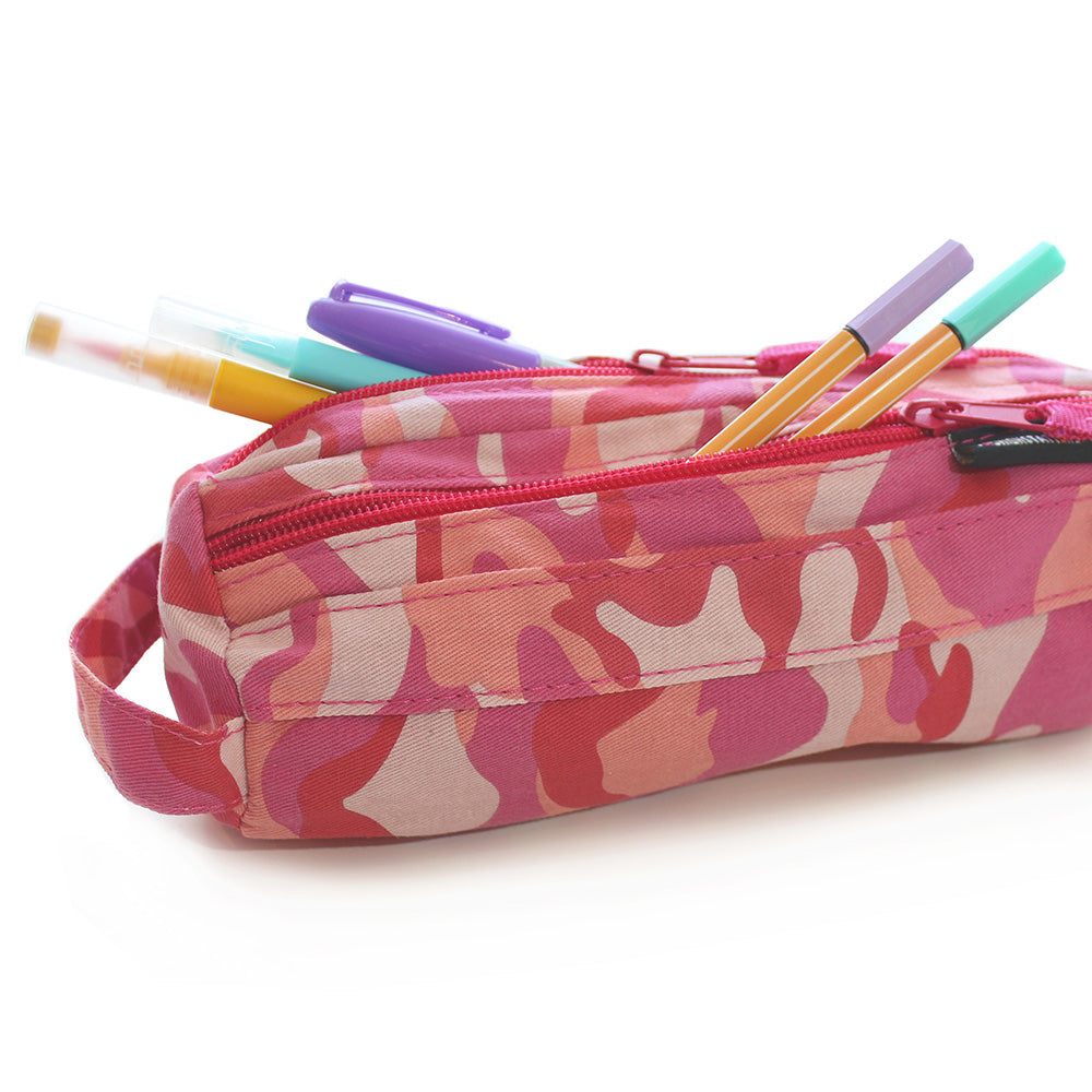 Pink Camouflage Pencil Case Girls Women Pencil Cases