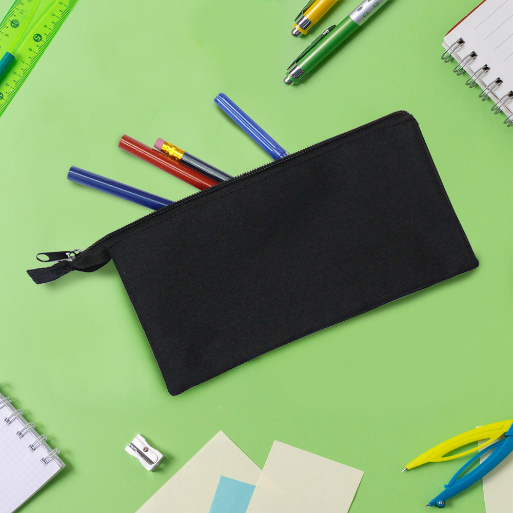 Black Flat Pencil Case Boys Teenagers Pencil Cases Girls