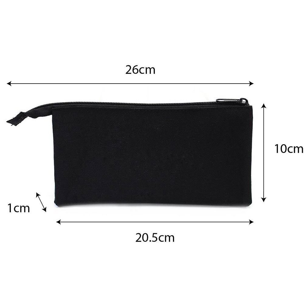 Black Flat Pencil Case Boys Teenagers Pencil Cases Girls