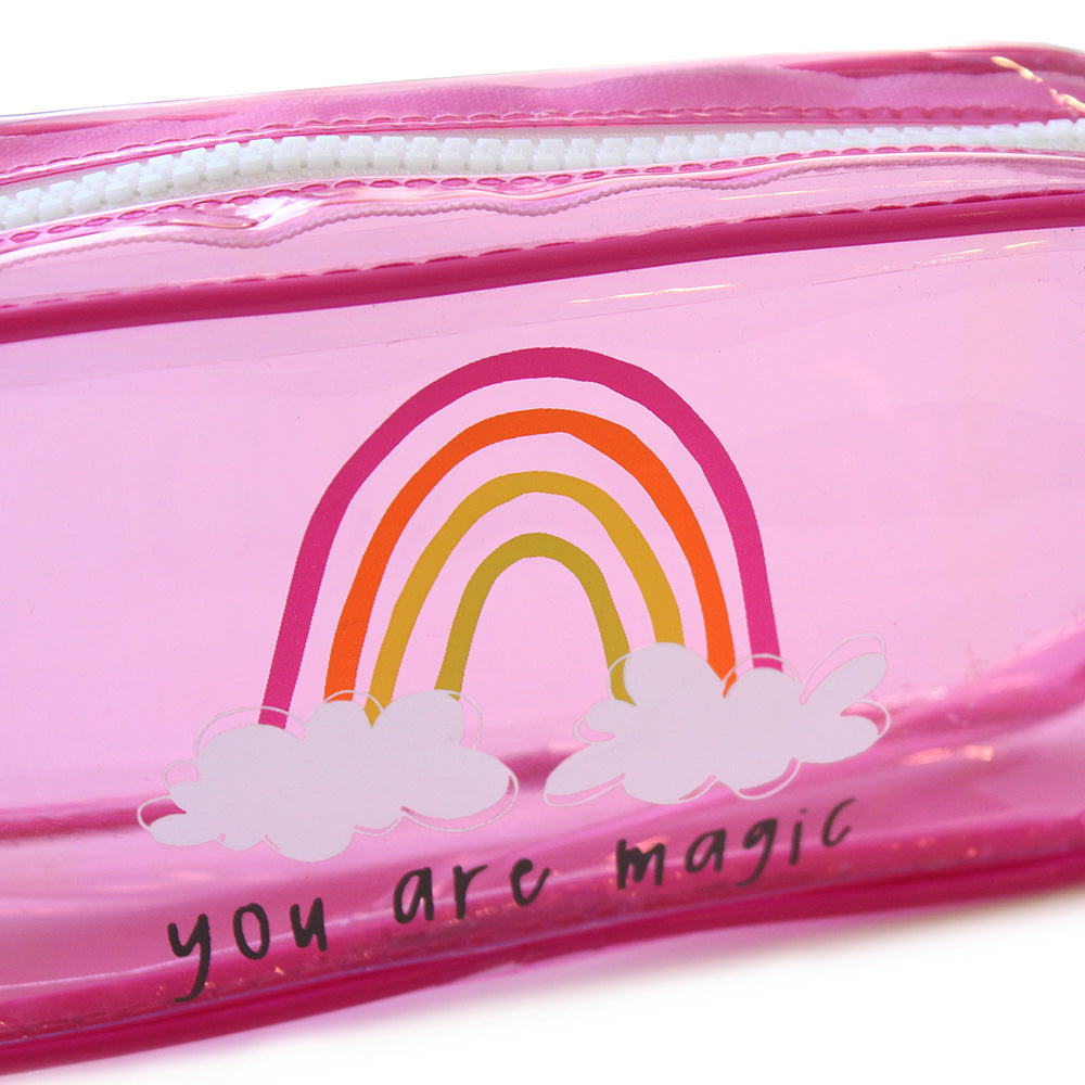 You Are Magic Pink Clear Pencil Case Teenagers Girls