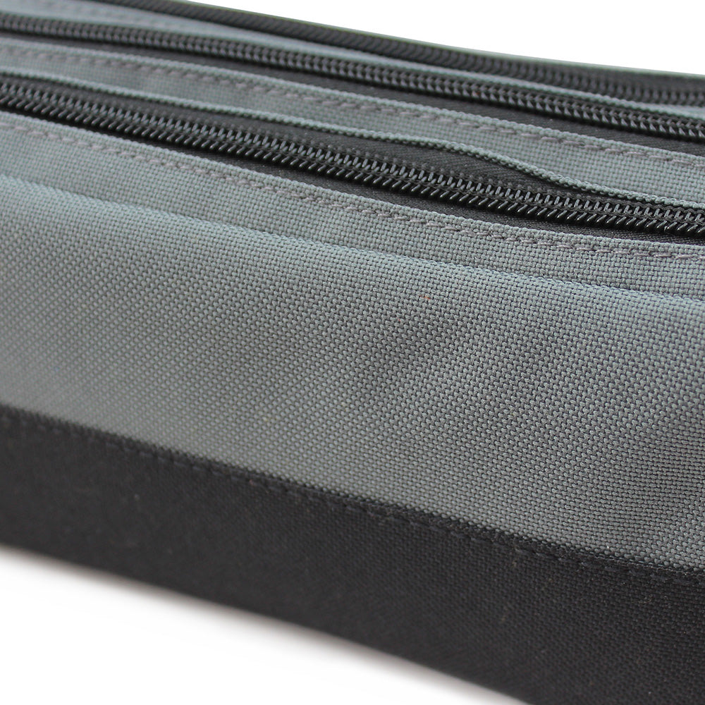 grey black 3 zips large capacity pencil case boys girls