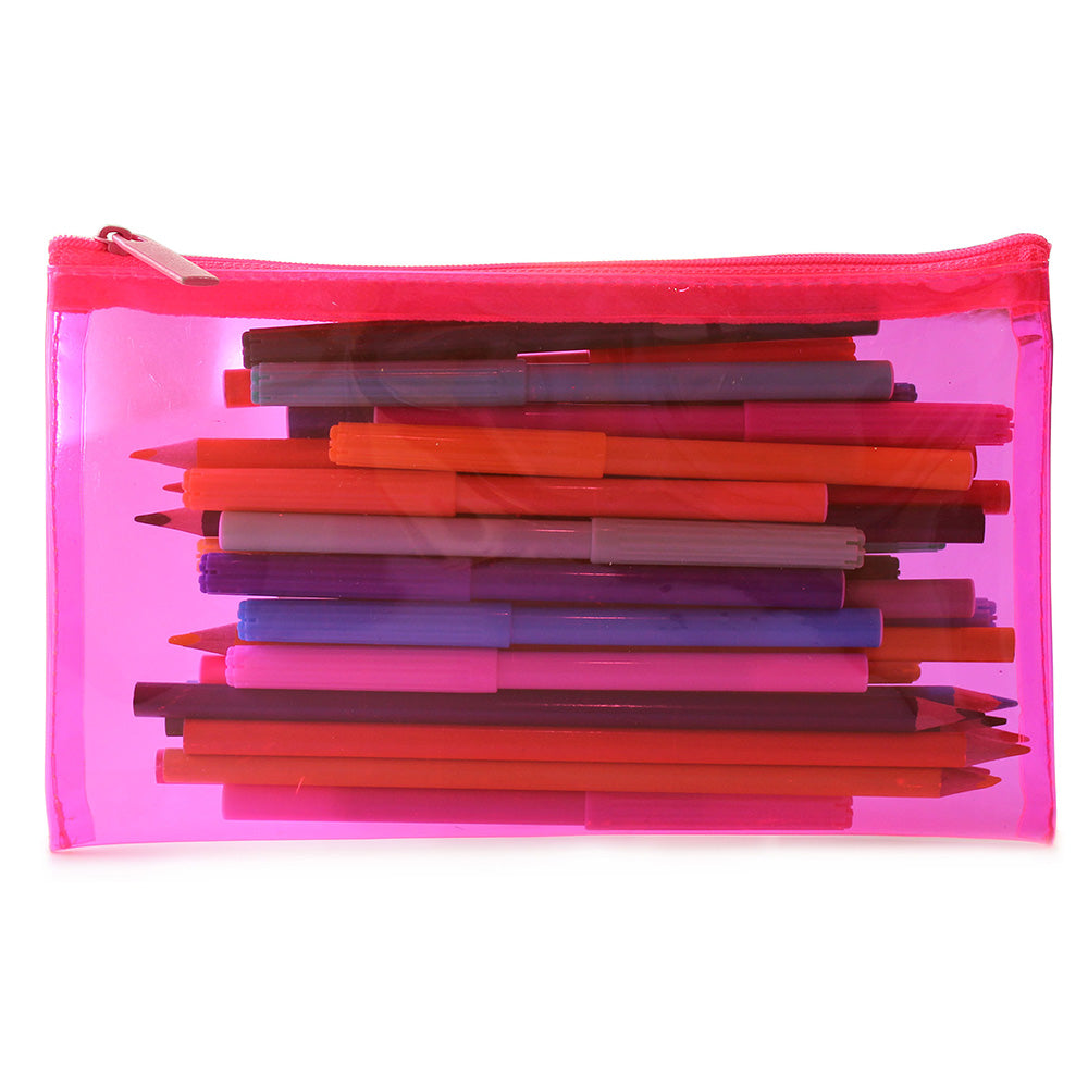 clear tinted pencil case transparent pencil cases girls boys