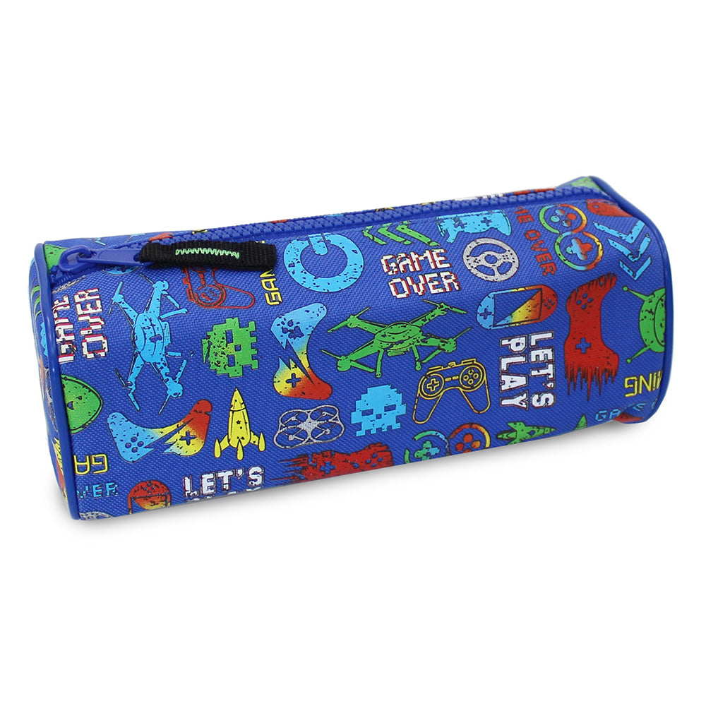 Game Over Blue Pencil Case Boys Girls Teenagers