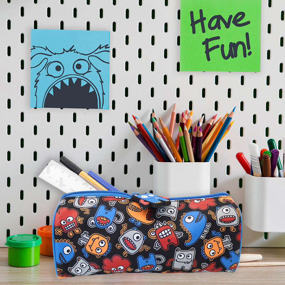 monster black pencil case boys teenagers pencil cases