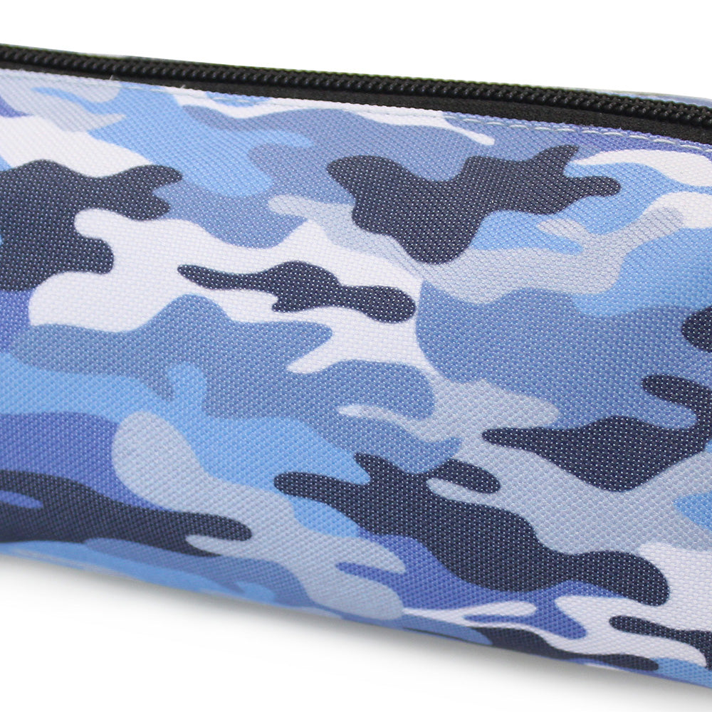 blue camouflage pencil case teenagers boys girls