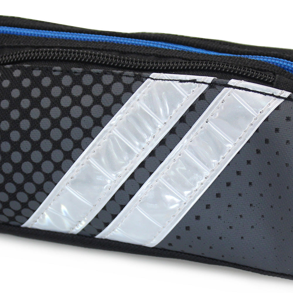 black pencil case 2 zips blue boys teenagers students