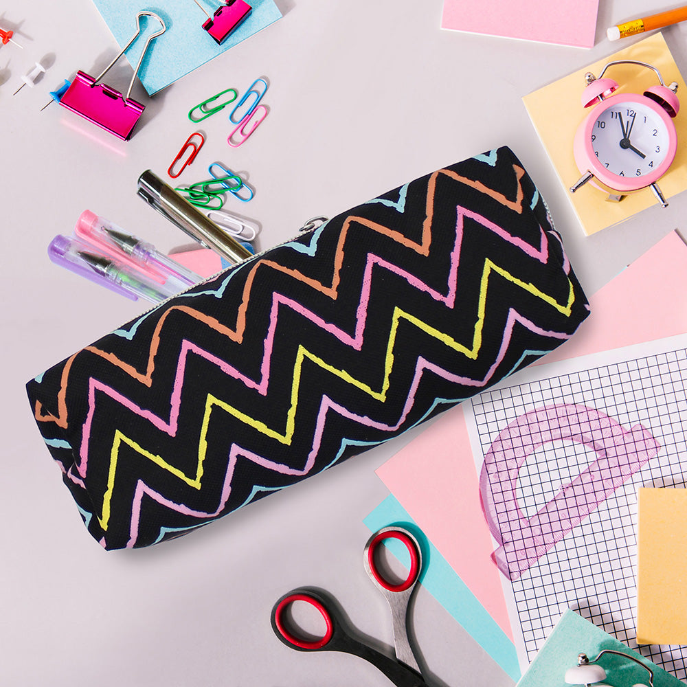 pencil case chevron girls women teenagers makeup bag