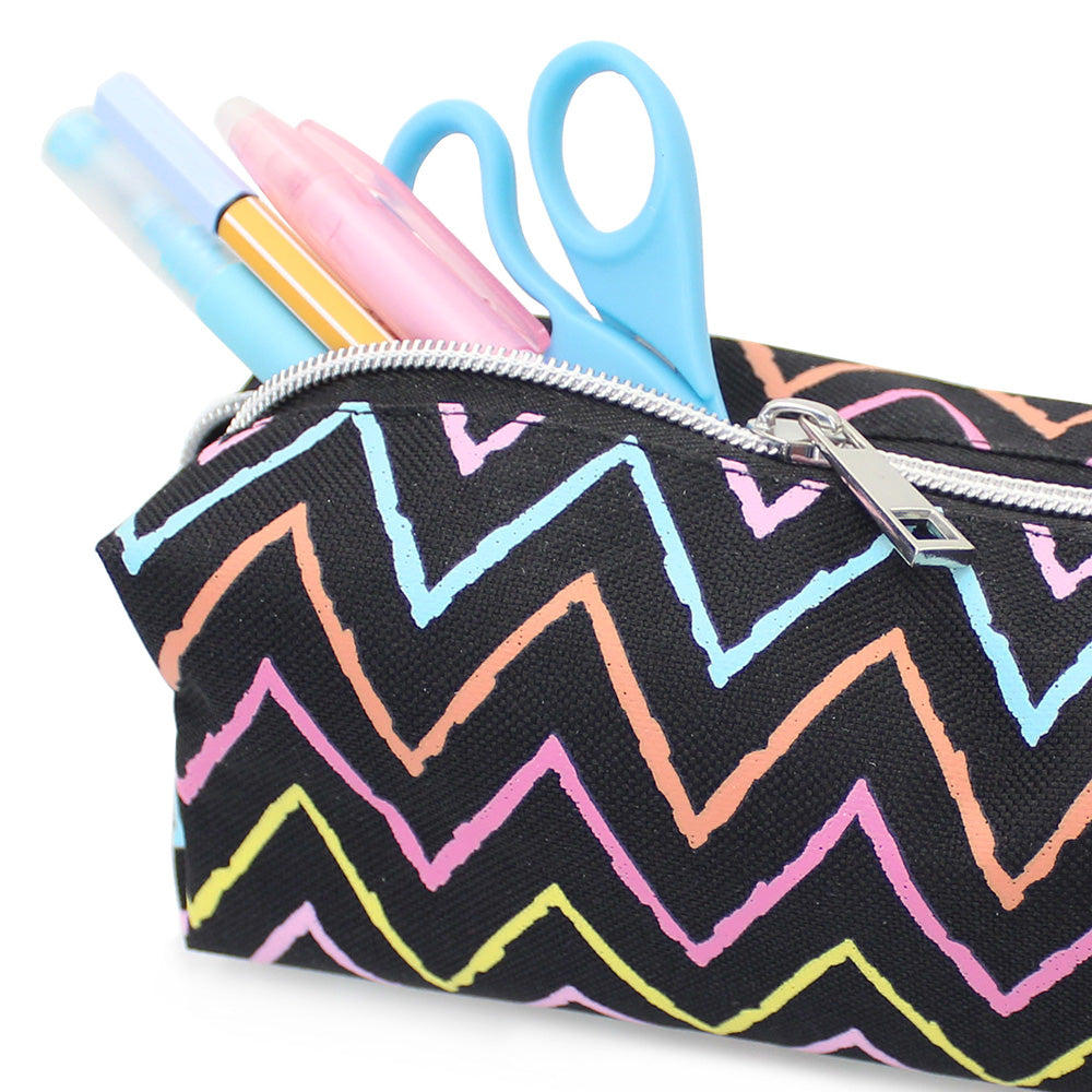 pencil case chevron girls women teenagers makeup bag