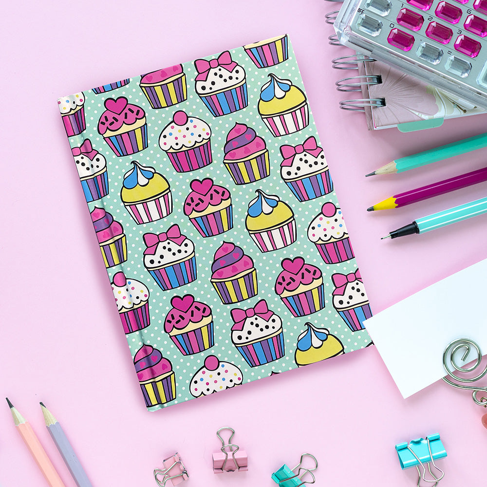 3 Cupcake A6 Hardback Notebooks Gifts Women Girls