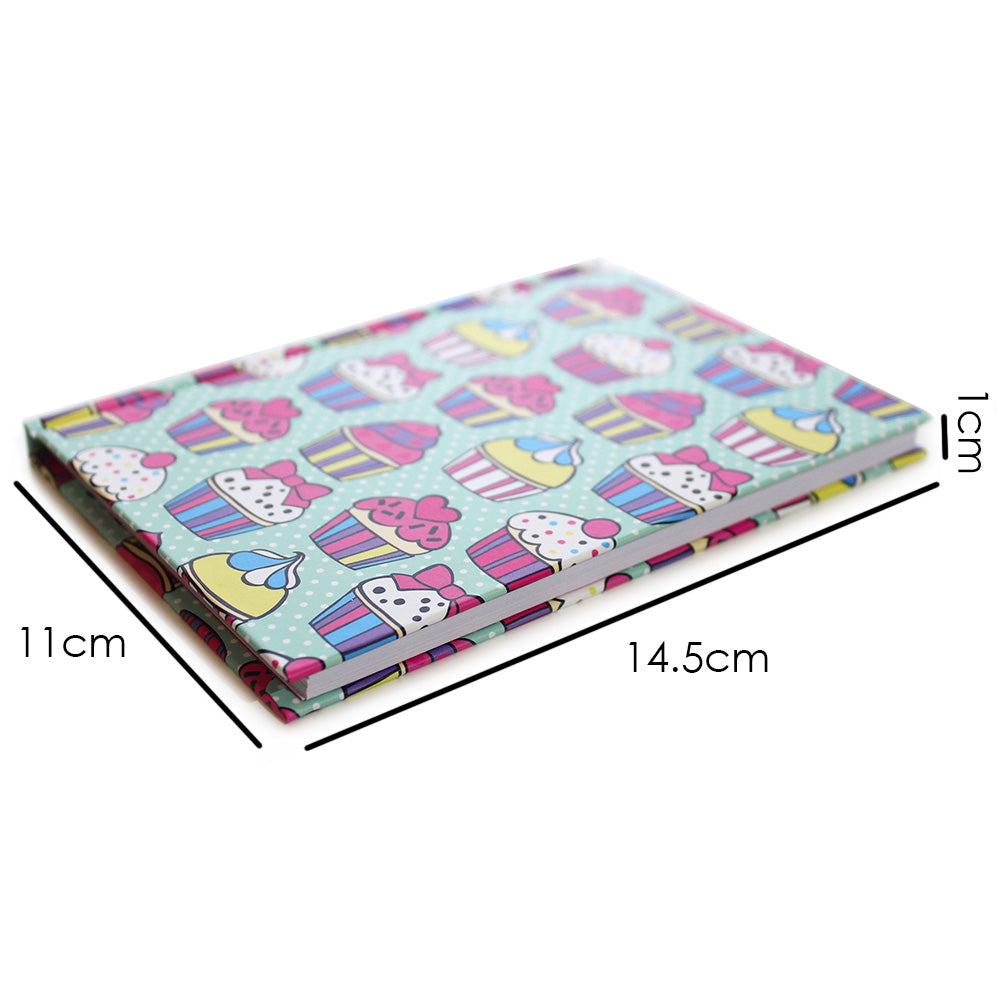 3 Cupcake A6 Hardback Notebooks Gifts Women Girls