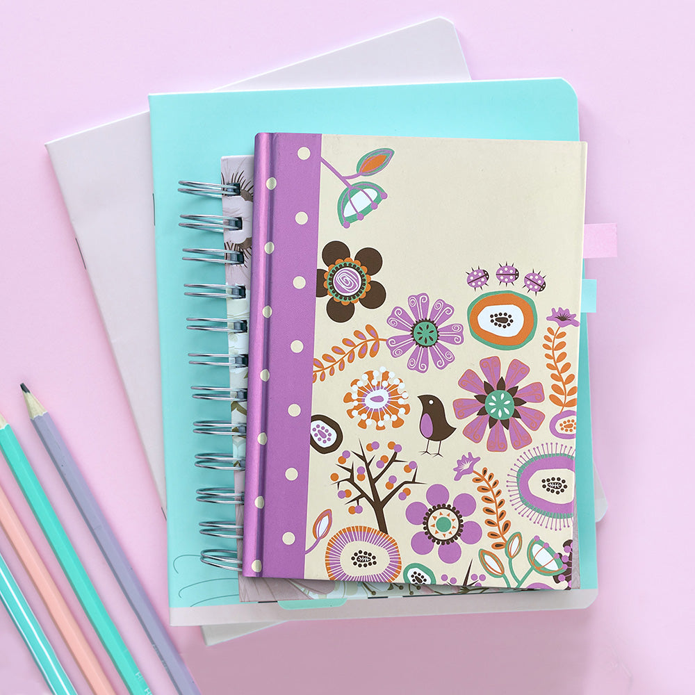 3 Birdie A6 Hardback Notebooks Gifts Women Girls