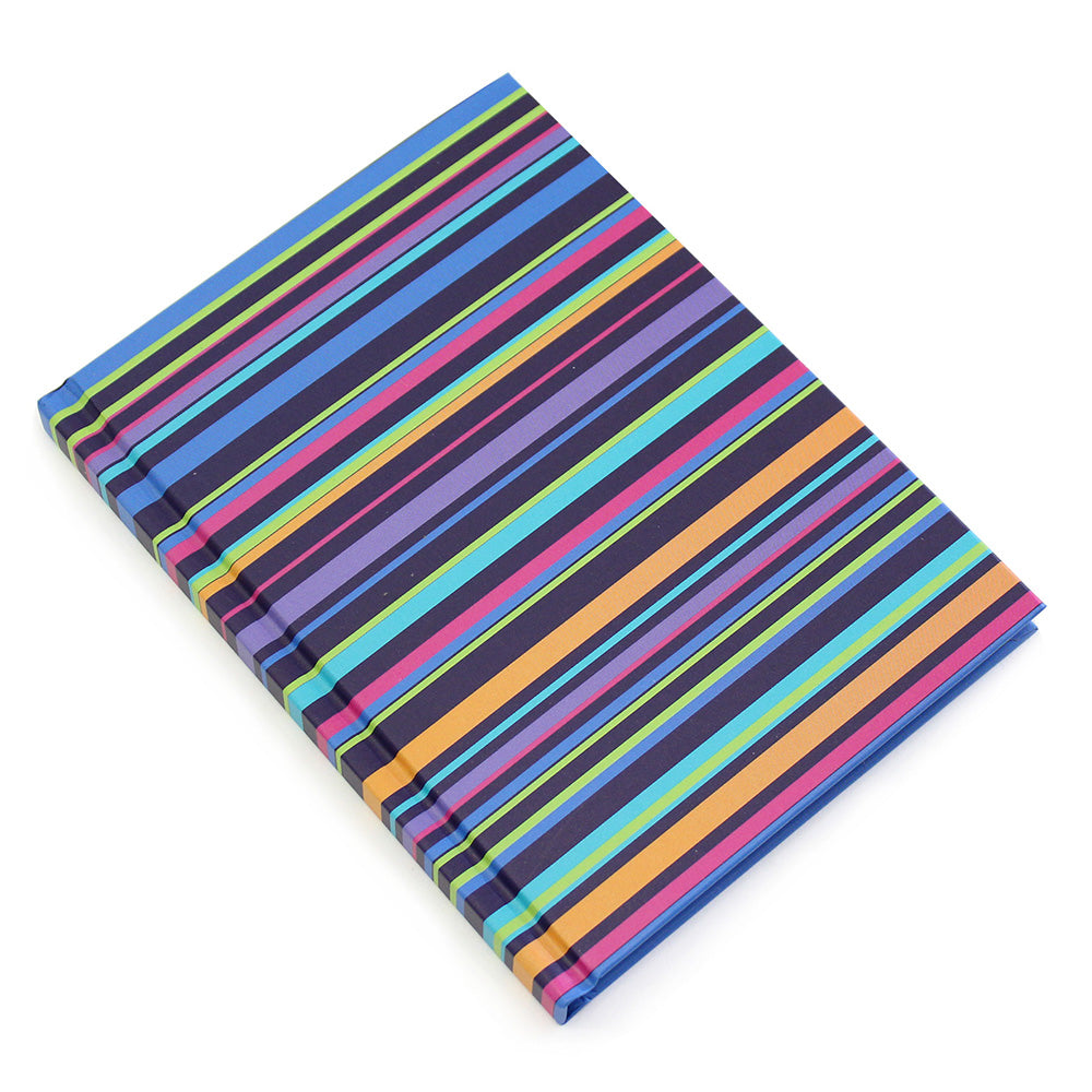 3 Striped A6 Hardback Notebooks Gifts Women Girls