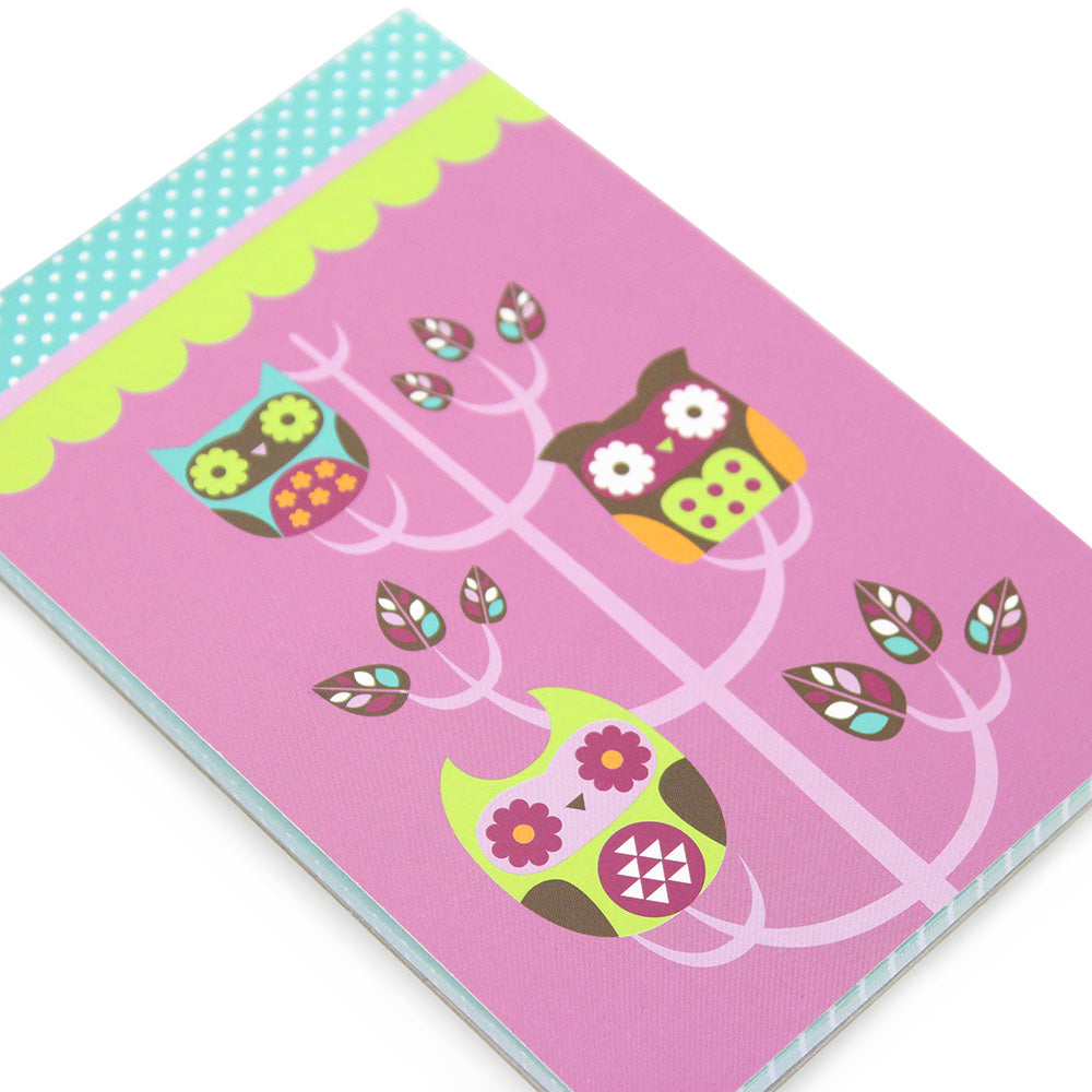 3 Pack Owl A6 Pocket Memo Pad Notepad Jotter