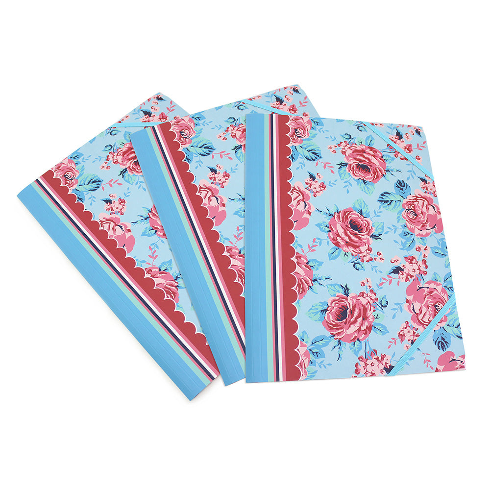 3 Pack Rose Document Wallets School Office Home