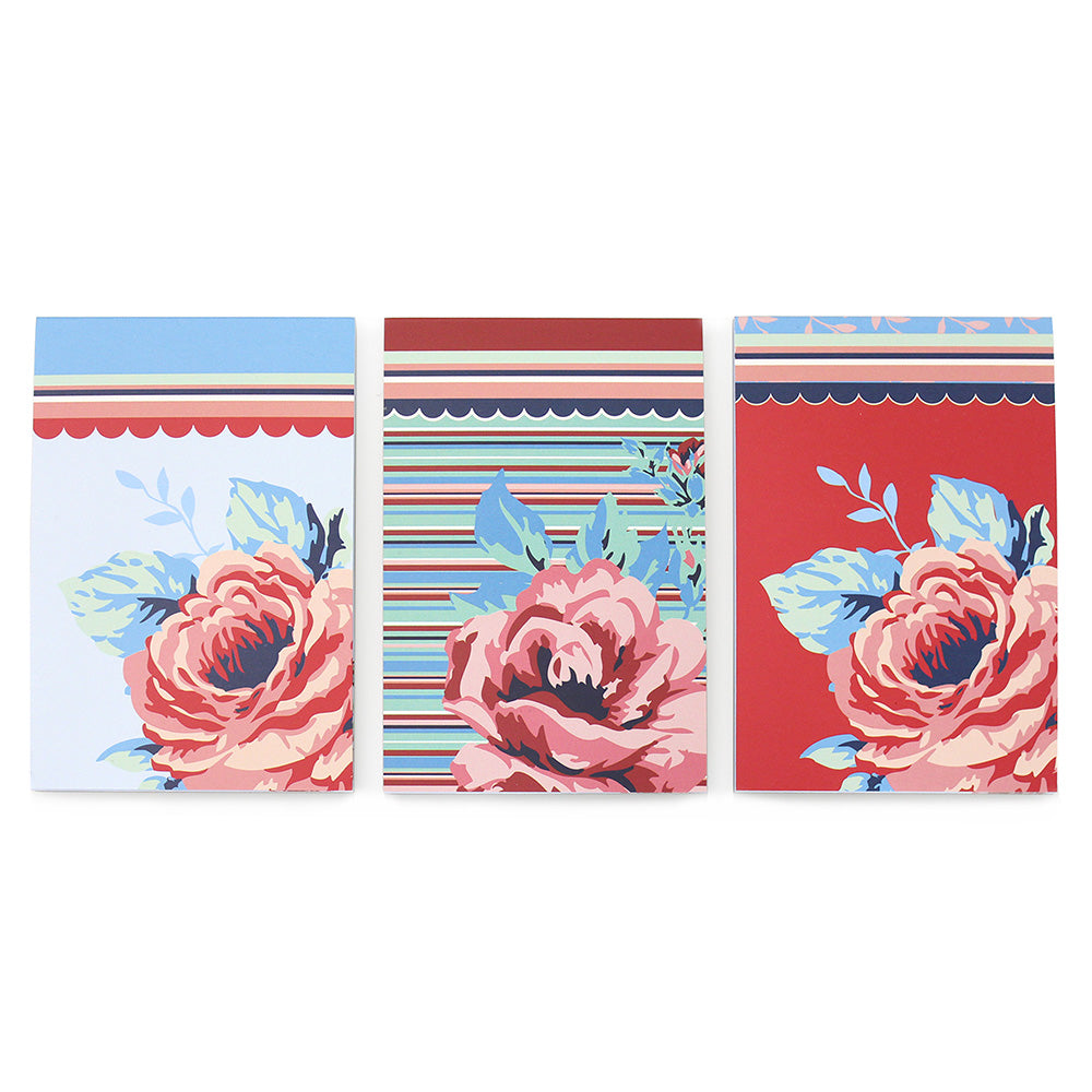 3 Pack Rose A6 Pocket Memo Pad Notepad Jotter