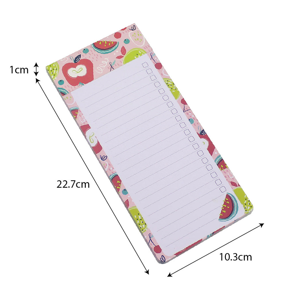 fruit magnetic fridge shopping list pad tear off notepad