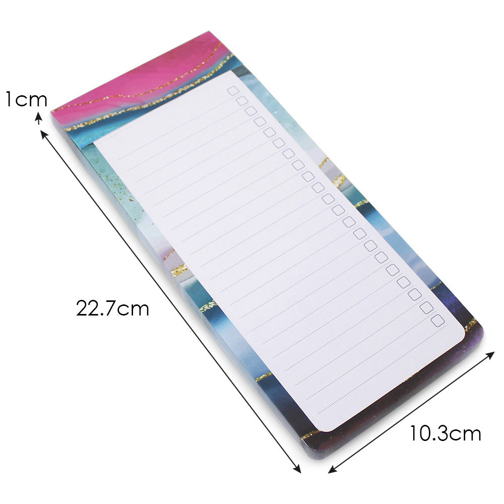 marble magnetic fridge shopping list pad tear off notepad